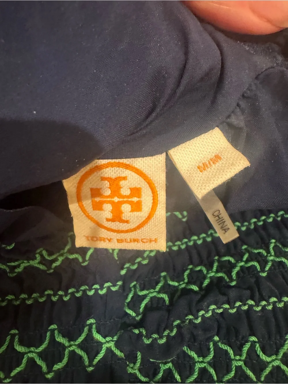 Tory Burch Navy/Green Costa bikini